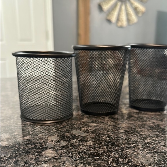 3 Black Wire Pen Holders Desk Organizers NWOT - Picture 8 of 13
